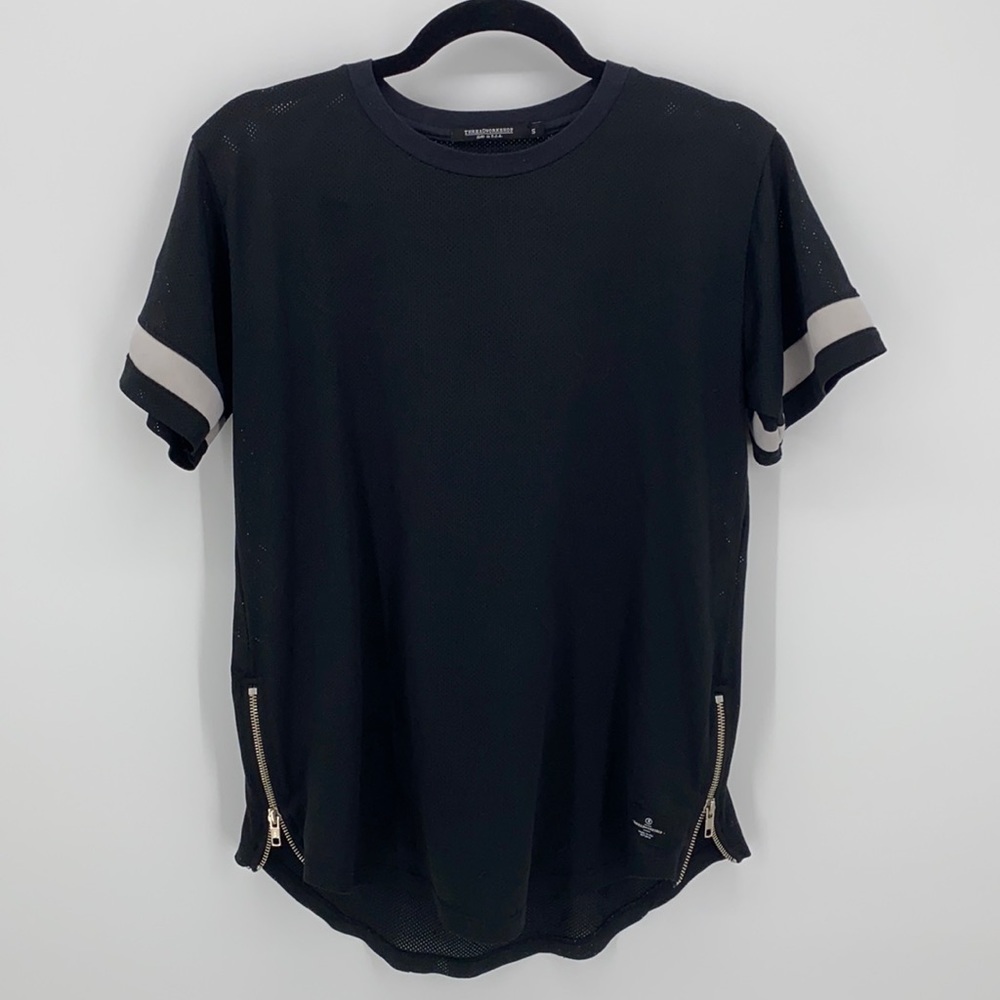 Threadworkshop Men’s Mesh Tee Zippers Size Small